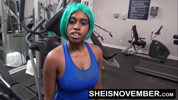 Play MP4 - HD Horny Little Slut Giving Me Point Of View Blowjob In Public Gym During Naked Workout&comma; Cute Young Black Girl Sheisnovember Exposing Her Sweaty Big Tits&comma; Hard Nipples&comma; Bubble Butt By Msnovember