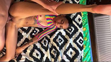 Petite Latina Plugged, Sucked &amp_ Fucked Hard