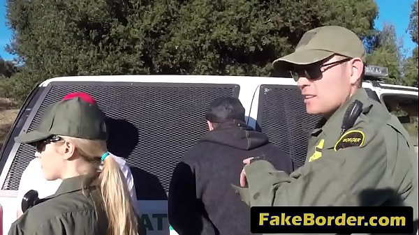 Border patrol officers arrest and fuck a very hot i immigrant