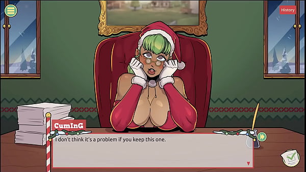 Claus SecretSurprise XMAS HENTAI Game Ep 5_femboy cum all over santa elf cute face