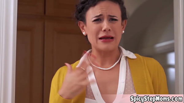 Busty stepmother asked my about threesome fuck dreams 