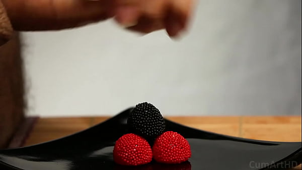 CFNM Handjob cum_on candy berries! (Cum on food 3)