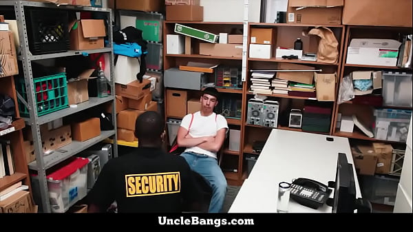 Asian Guy Caught Shoplifting and Fucked By Black_Officer in The Security Room