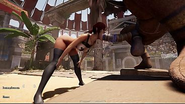 The statue's secret ritual goes public, and Lara Croft surrenders herself to the ancient statue in front of 1,000 spectators. 