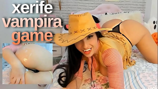 Halloween RED LIGHT_GREEN LIGHT jerkoff game vampire xeriffcosplayteasingand fingering her ass anal sex