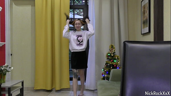 New neighbor from Asia_with glasses came to visit