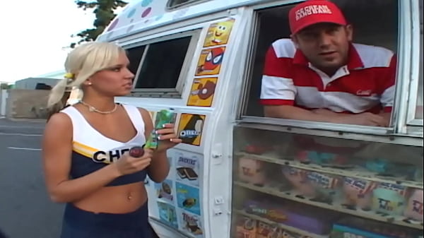 ice creamvan andcheerleader