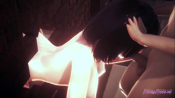 Naruto Hentai 3D - Threesome Hinata blowjoib and Gets Fucked_Through a Wall - Anime Manga Japanese Porn