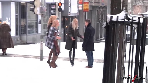 Anita And Sophia Taking Horny Young Guy Into The Car For Threesome thumbnail