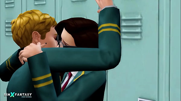 Rough sex in the school locker room