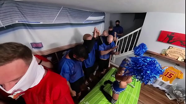 Bts 360 camera view of cheerleader gangbang 
