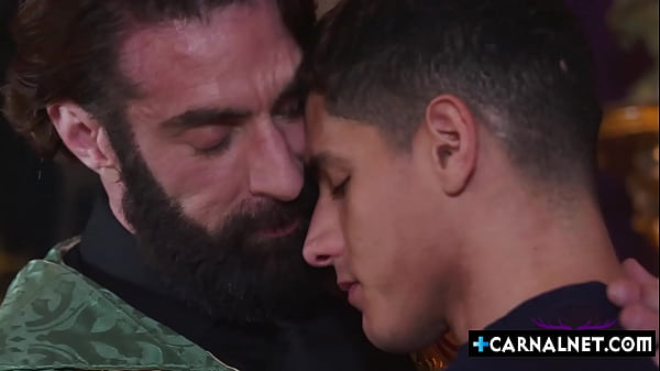 Bastian Karim on his knees for the holy man SCott Carter 