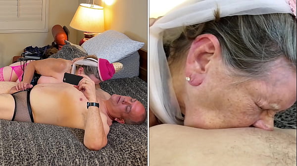 Old mature I Dream of Jeannie cosplay and magical blowjob 