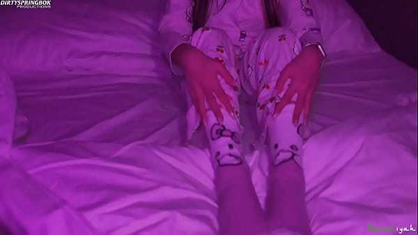 My silky hello kitty pyjamas that my parents bought me for christmas have been making me feel so horny that i can't fall a 