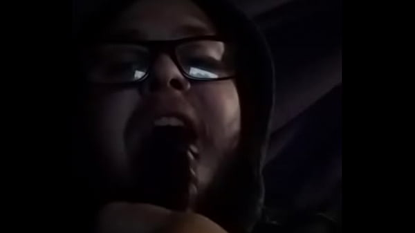 Cum slut sucks on his dilldo