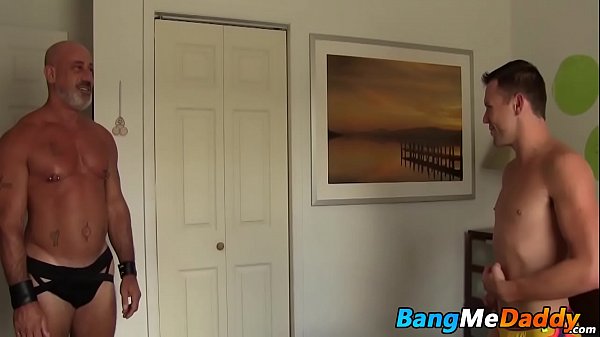 Sucking on the old mans dick then getting assfucked good