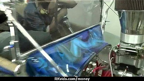 Stunning euro teen gets talked in to giving a blowjob for cash 6 