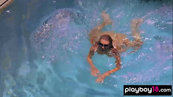 StunningredheadMILF Gia Marie_poses naked in the pool_outdoor