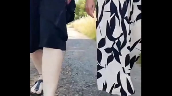 Hot Granny with66 years Walkedwith meon a sunny day