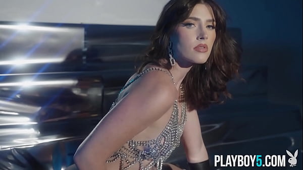 Amazing brunette teen model shows off her tight hot body for playboy