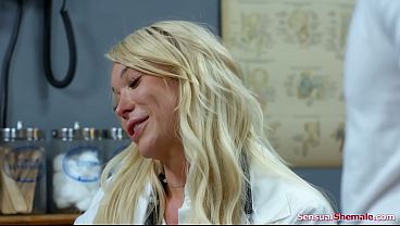 Busty Shemale Doctor Aubrey Kate Receives A Patient Who Was Send To Please Her.the Big Tits Tattooed Tgirl Sucks Cock And Anal Reams The Guy thumbnail