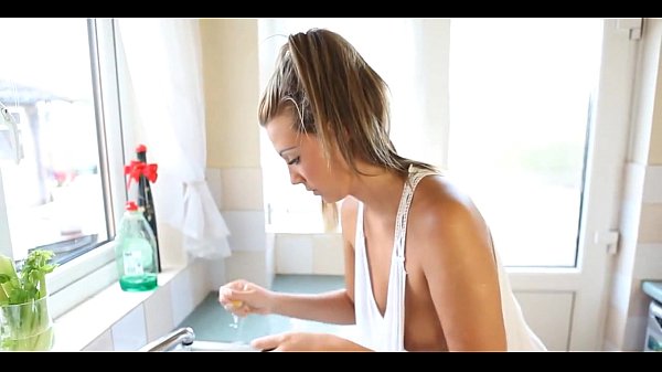 Latinas Boob Spills Out While_She s Cleaning