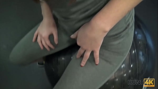 HUNT4K. Magnificent chick gives trimmed vagina for cashin the gym