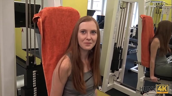 HUNT4K Magnificent chickgives trimmed vagina for cash in the gym