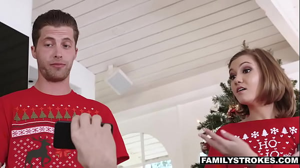 Cute blonde tiny stepsister riley mae stepbrother xmas