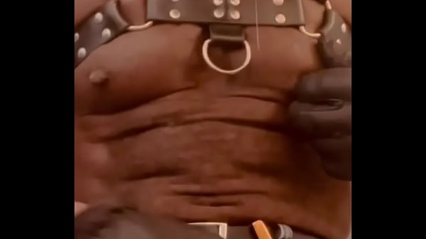 Part 1 Leather Harness BBC Titplay and Sex Toy Session 