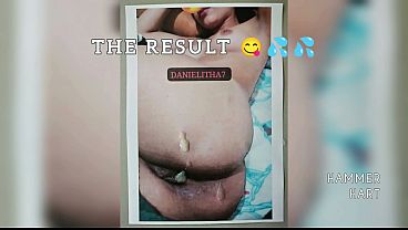 Cum Tribute For Danielitha7 - Getting Horny By Her Hot Body &_ Cum Over Her Sexy Ass &_ Pussy