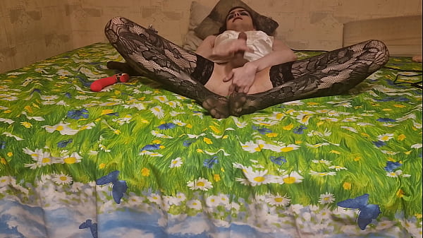 Play MP4 - Sissy masturbation with vibrator and jerking cumming hot