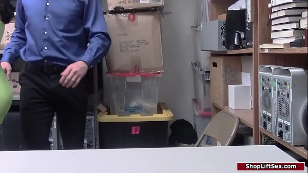 Hot brunette shoplifter fucked by officer to get free 