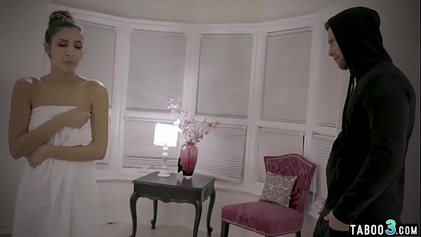 Skinny busty babe fucked roughlyby a perv