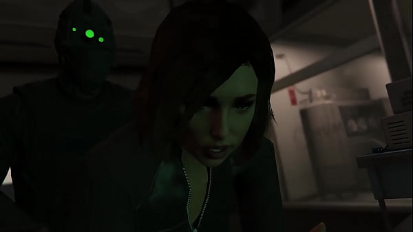 GTA 5Online_Babe gets distracted andfucks while on_a Spy Mission