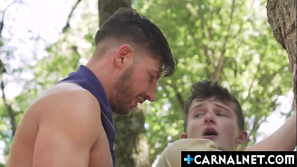 Grant Ducati allowing Scoutmaster Starrs huge tongue to explore his hole 