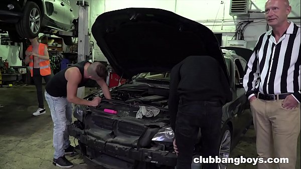 Play MP4 - Auto service owner respects his boys with blowjobs and anal