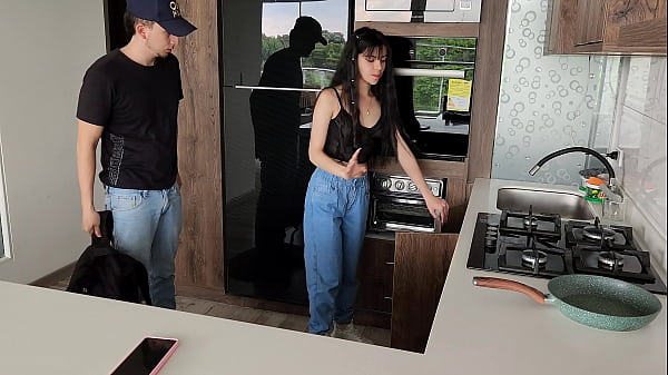 In The Kitchen . Unfaithful Wife Fucks The Plumber, Unfaithful Wife Fucks Her Employee thumbnail