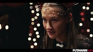 Girl Swallowing Shemale Cum - Redhead Mesmerized Into Submission by Futa Witch 