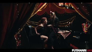 Girl Swallowing Shemale Cum - Redhead Mesmerized Into Submission By Futa Witch thumbnail
