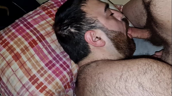 Osos peludos chup&aacute;ndose las pollas hasta correrse (Short Video) 