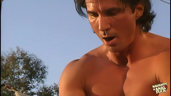 A voluptuous blonde becomes aroused while camping and engages in anal intercourse