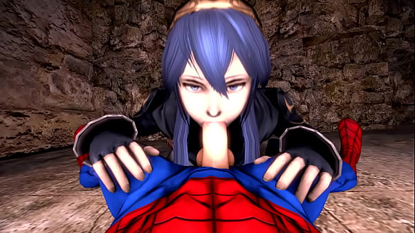 Lucina and Spiderman make love to eachother  princess x superhero  love 