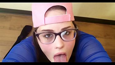 Black social security recipient cums all over white Karen'_s glasses