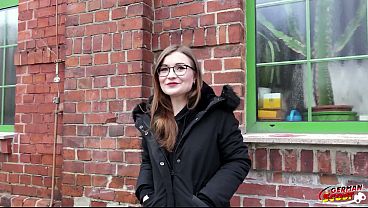 Nonton German Scout - German Small Glasses Student Tiny Emily Pick Up And Talk To Casting Fuck thumbnail