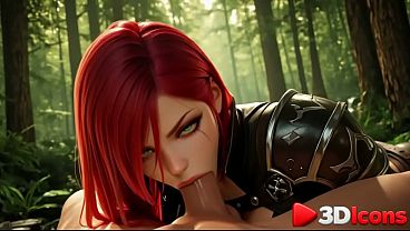 Katarina was caught in the woods and decided to let him fuck her to lull him into a false sense of security [AI]