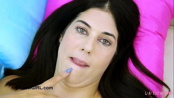 Gorgeous brunette model naked close up