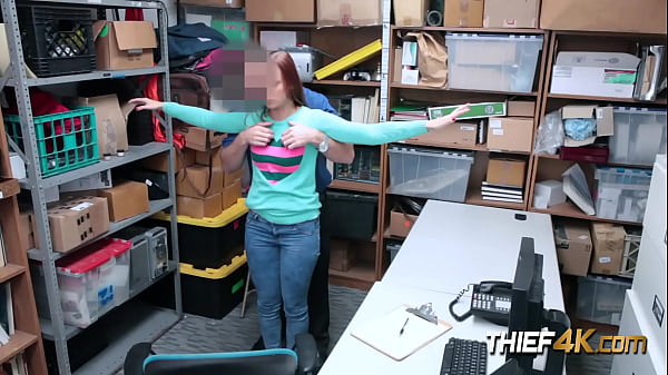 Redhead Ornella gets her tight cuntdemolished whenfound robbing