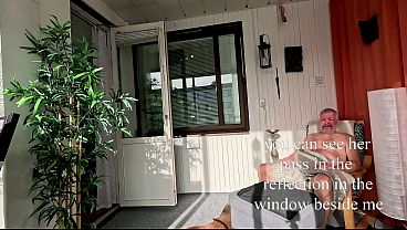 risking to get caught nude in full wiew