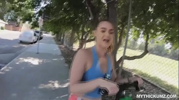 PAWG chick_ditches electric_scooter for big dick